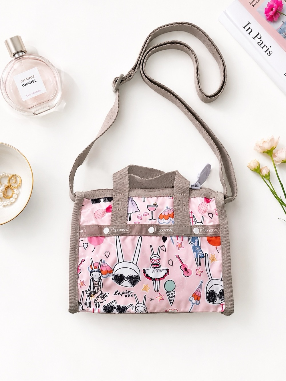 🆕 RARE LeSPORTSAC x FIFI LAPIN Petite Weekender Crossbody